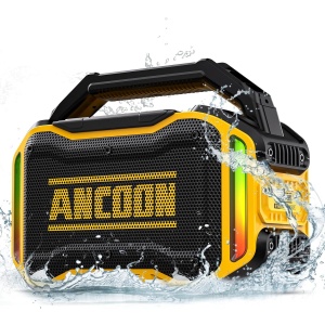 ANCOON Speakers Bluetooth Wireless, Portable Speaker with Colorful Lights, IPX7 Waterproof Shower Speaker with Louder Volume, Bluetooth 5.3, Stereo Pairing for Travel, Outdoor, Home